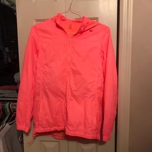 Coral rain jacket